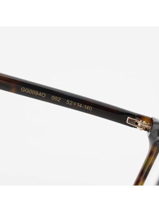Gucci GG0094O 002 Eyeglasses Havana 52mm Rectangle Frame main image 7